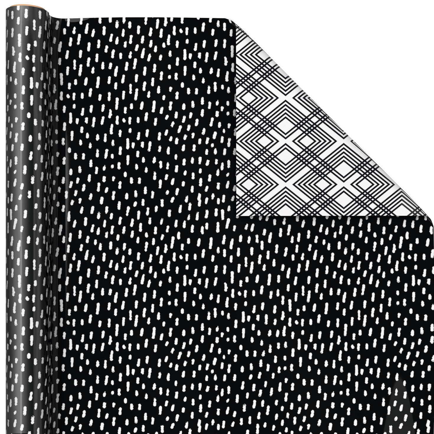 Black and White Prints 3-Pack Reversible Wrapping Paper, 75 sq. ft. total for only USD 16.99 | Hallmark