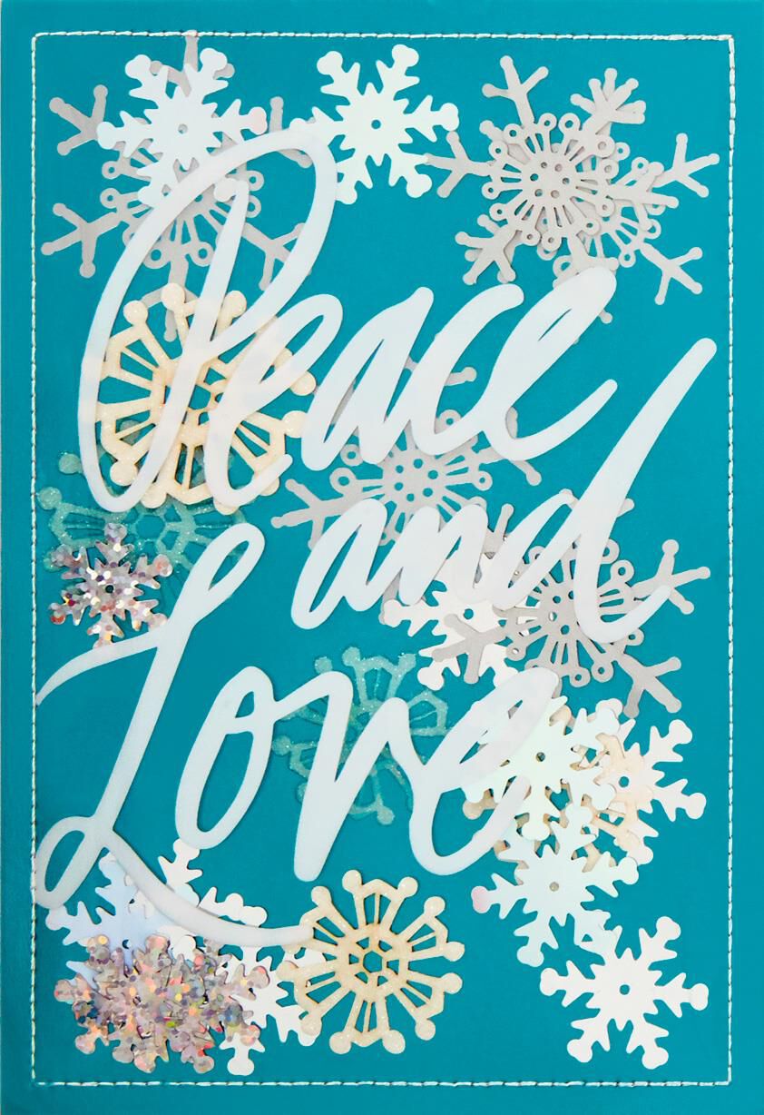 Peace and Love Christmas Card