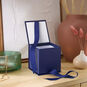 Solid Navy Blue Small Square Gift Box in use image number 2
