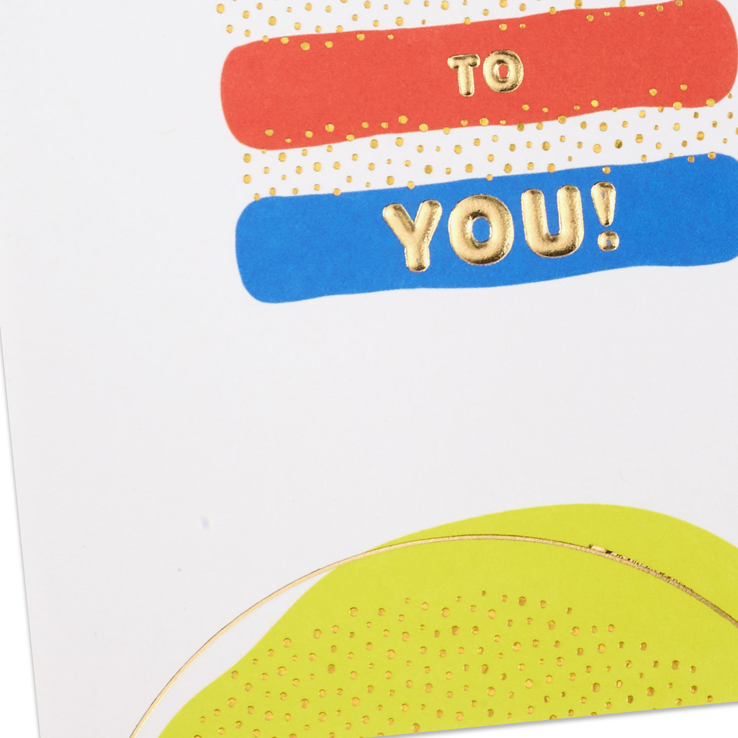 Colorful Striped Cake and Dots Birthday Card Card Front Detail image number 5