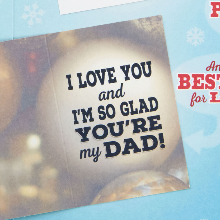 Festive Lettering With Mini Cards Funny Christmas Card for Dad Sentiment image number 3