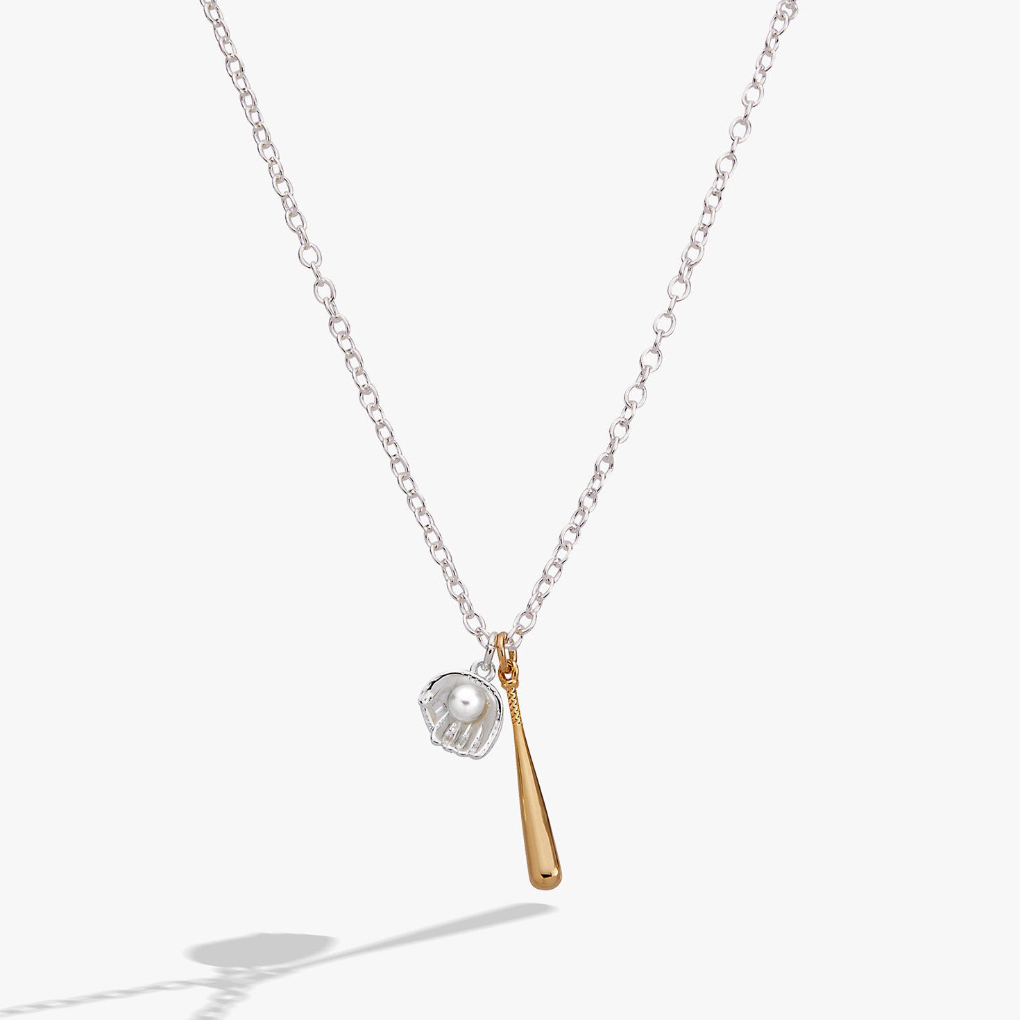 Alex And Ani Ballgame Duo Charm Pendant Necklace