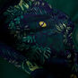 Jurassic World Mini Backpack With Monstera Leaf Flap closeup view glowing image number 6