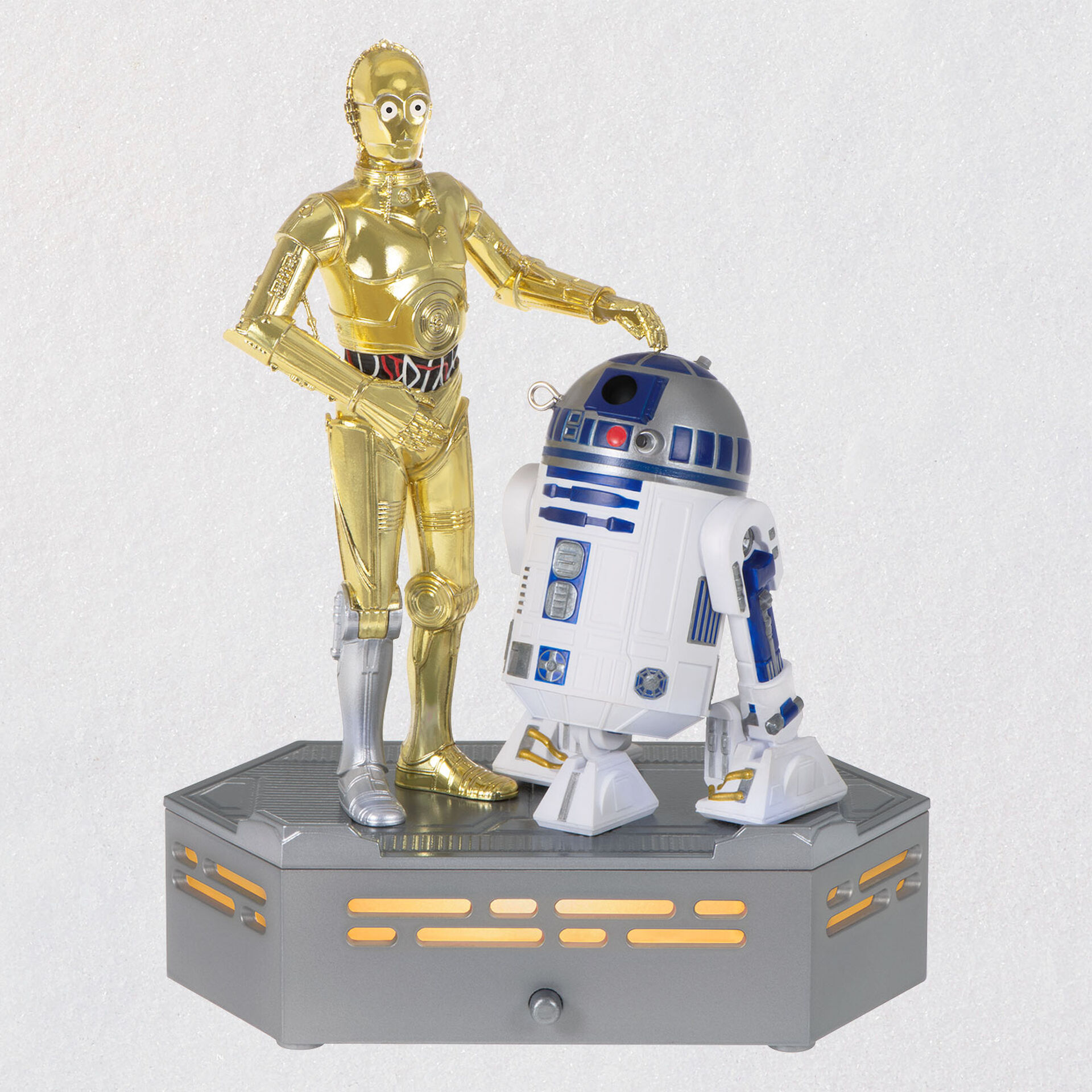 Hallmark Star Wars Ornaments 2021 Star Wars A New Hope Collection C 3po And R2 D2 Ornament With Light And Sound Keepsake Ornaments Hallmark
