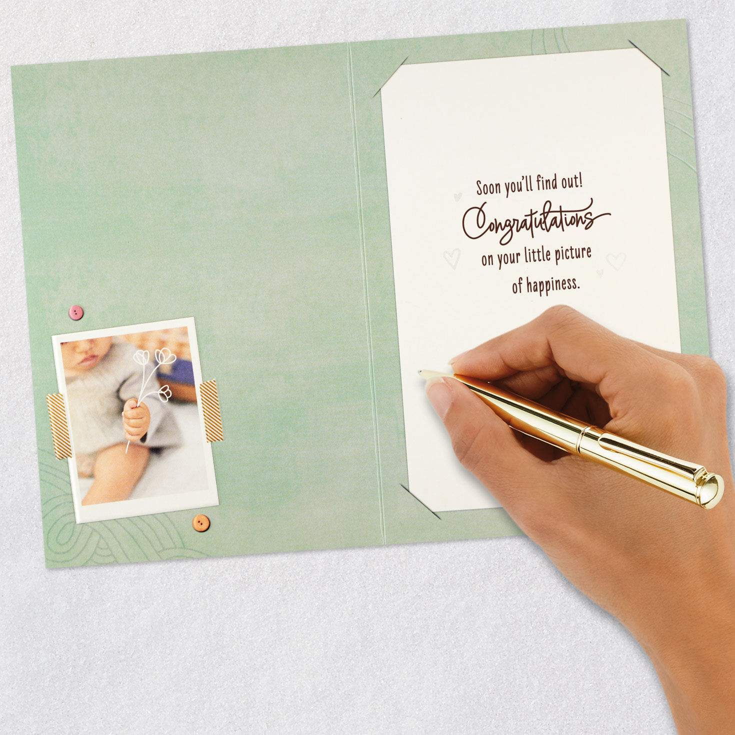 Your Little Picture of Happiness New Baby Card, , large image number 6