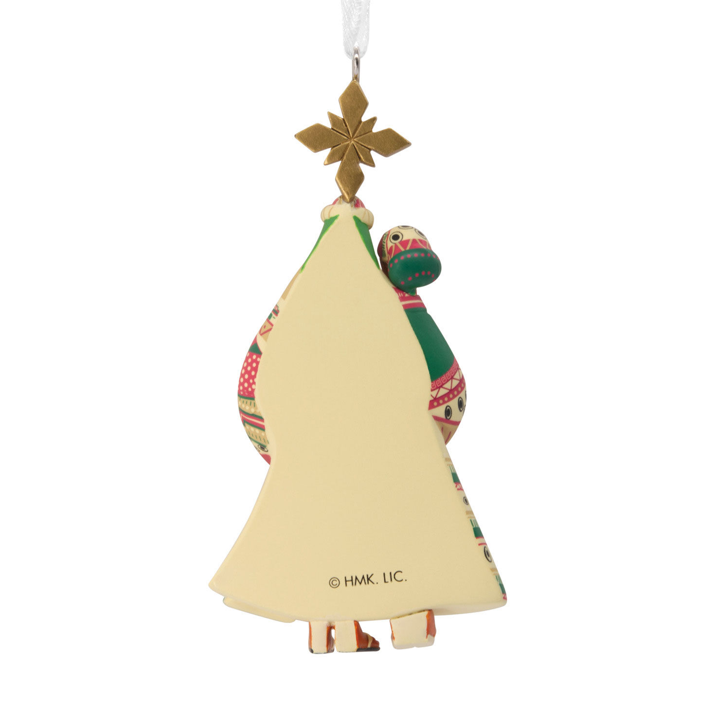 Mahogany Nativity Christmas Ornament back image number 6