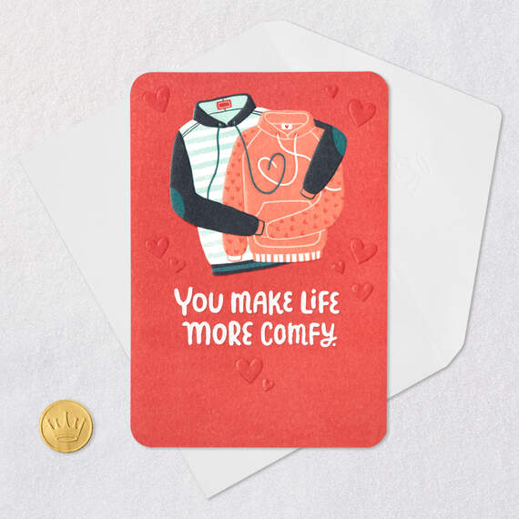 You Make Life More Comfy Romantic Valentine's Day Card, , large image number 5