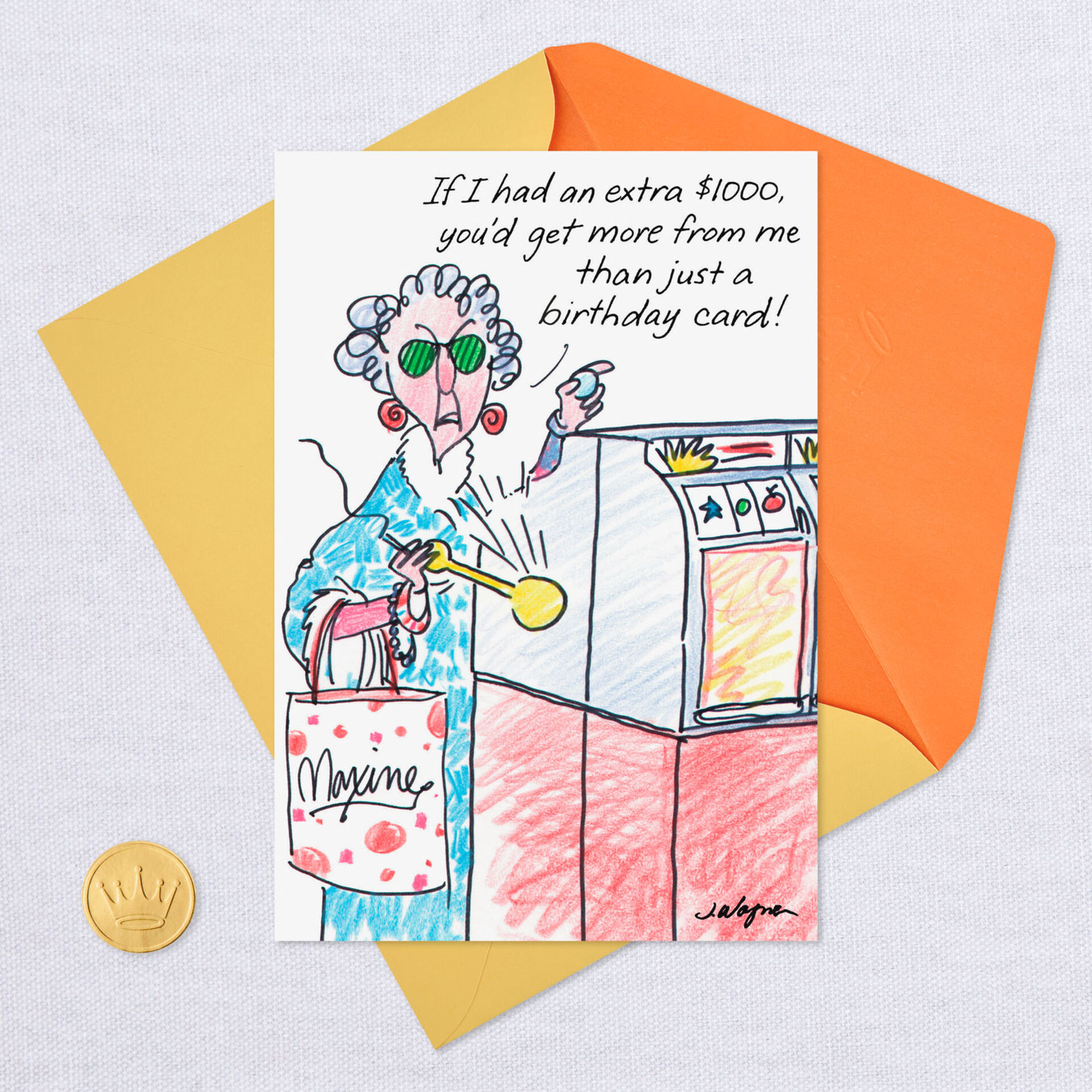 Maxine™ Postcard From Hawaii Funny Birthday Card - Greeting Cards