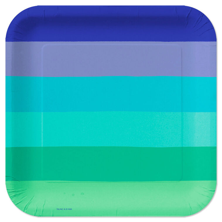 Cool Ombré Stripe Square Dinner Plates, Set of 8
