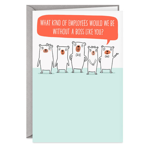 Awesome Employees Funny Boss's Day Card From All, 