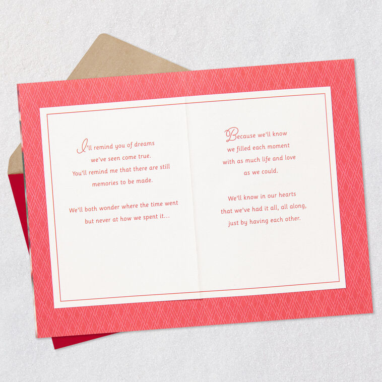 Berries and Snowflakes With Bow Wife Christmas Card Open card with envelope image number 4