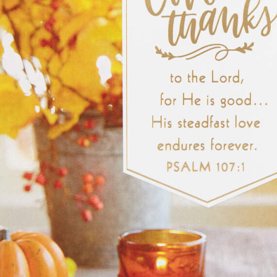 Thanks and Blessings Religious Thanksgiving Cards, Pack of 10, , large image number 3
