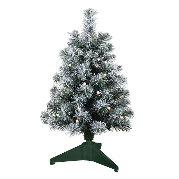 Miniature Snowy Green Pre-Lit Christmas Tree, 18.75", , large image number 1