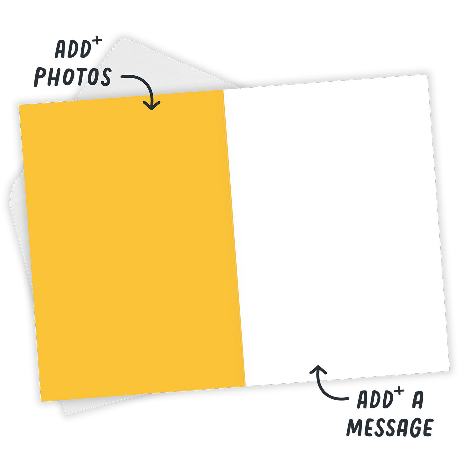 Just For You Colored Letters Personalized Card Open Card with Envelope indicating personalization image number 3