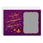 Tea Lights on Purple Personalized Diwali Card Card Front indicating personalization image number 3