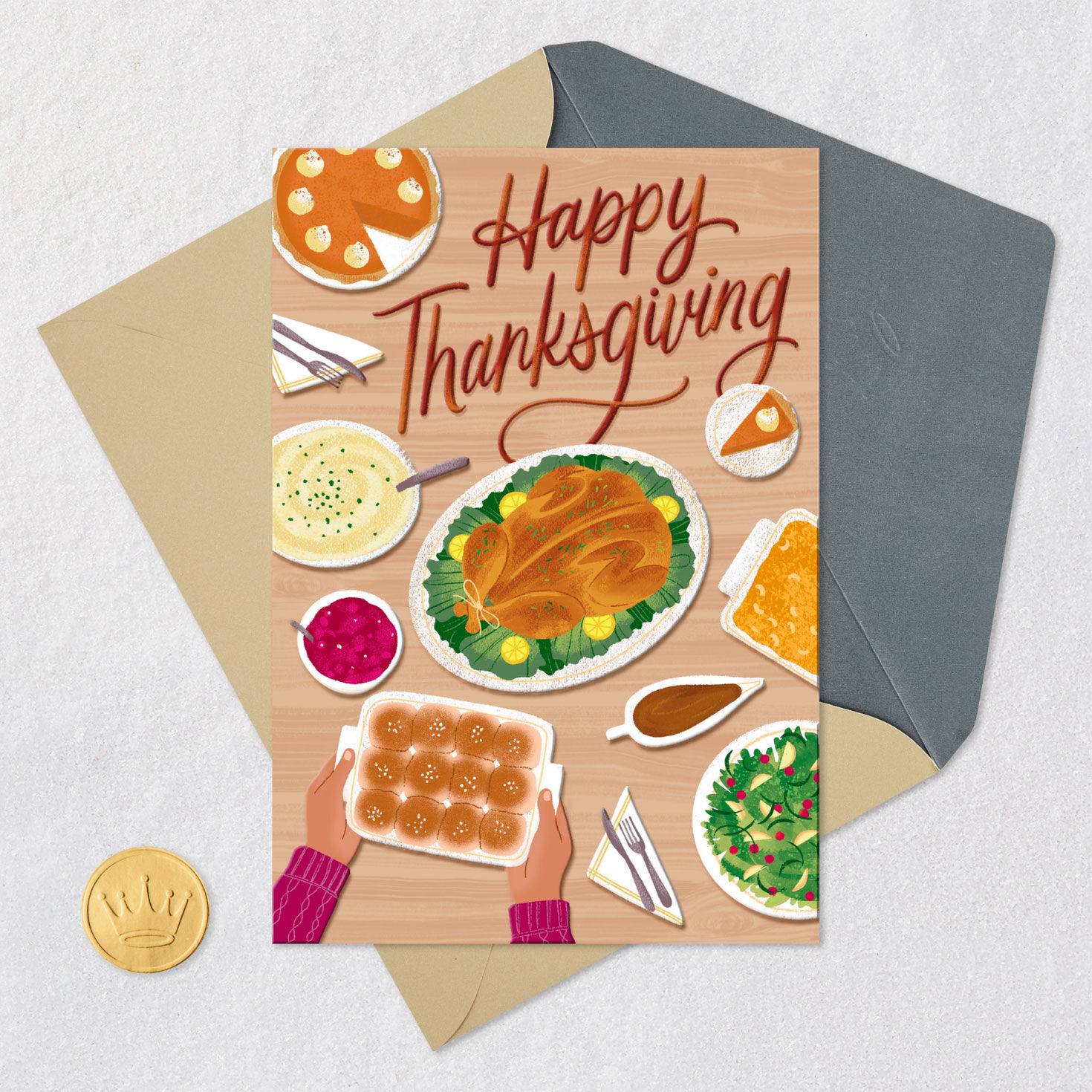 Pass the Blessings and Pour on the Thanks Thanksgiving Card for only USD 3.59 | Hallmark