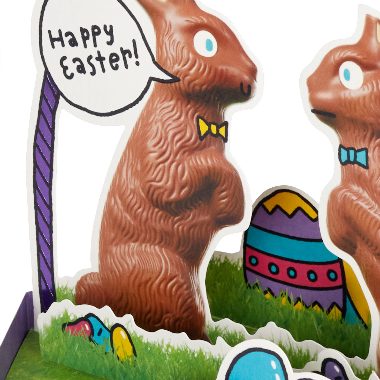 Chocolate Bunnies Funny 3D Pop-Up Easter Card, , large image number 4