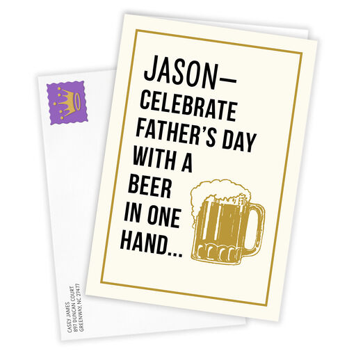 Personalized Beer Mug Card, 
