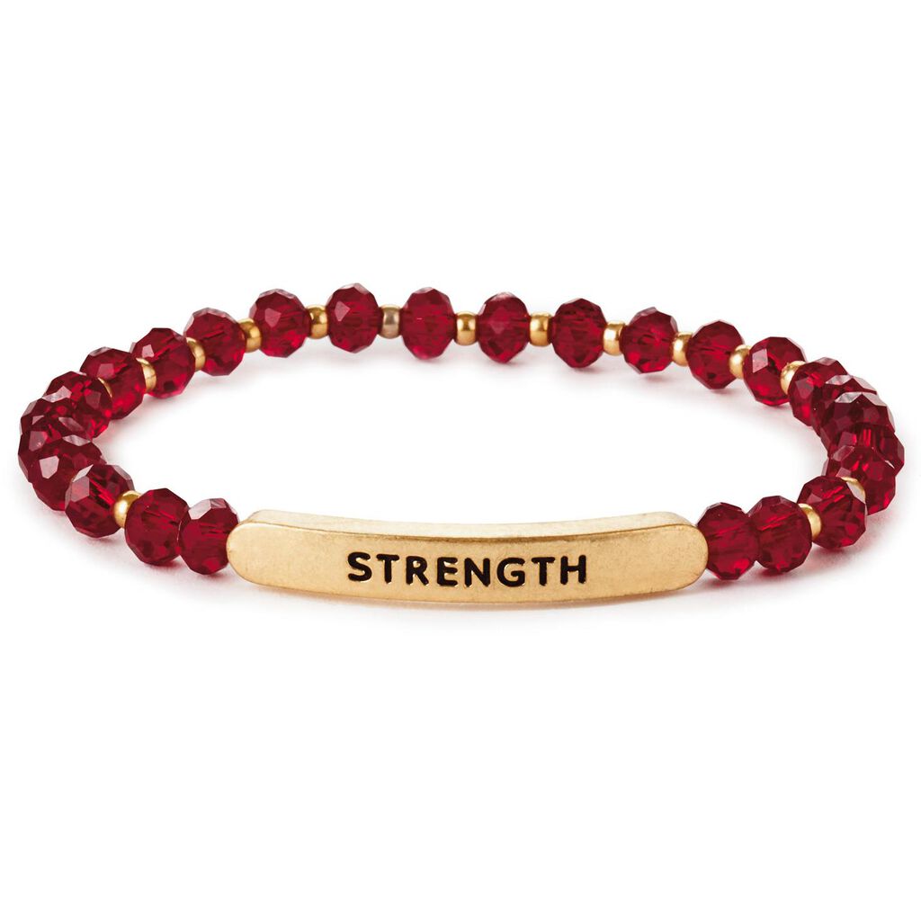 Strength Gl Bead Stretch Bracelet 2 5 Dia Jewelry Hallmark Strength Gl Bead Stretch Bracelet