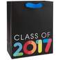 Multicolor Class of 2017 on Black Large Gift Bag, 13", , large image number 1