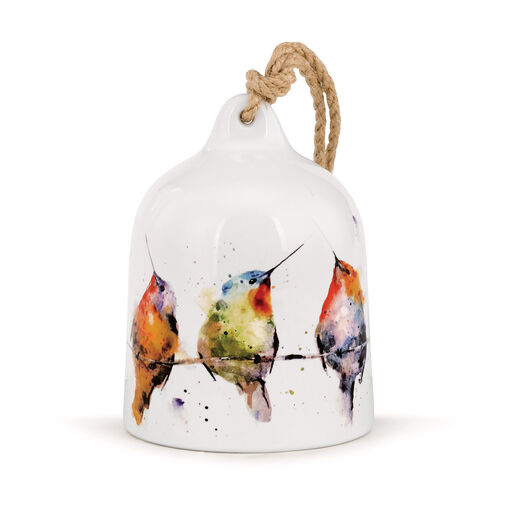 Demdaco Hummers on a Wire Small Ceramic Bell, 