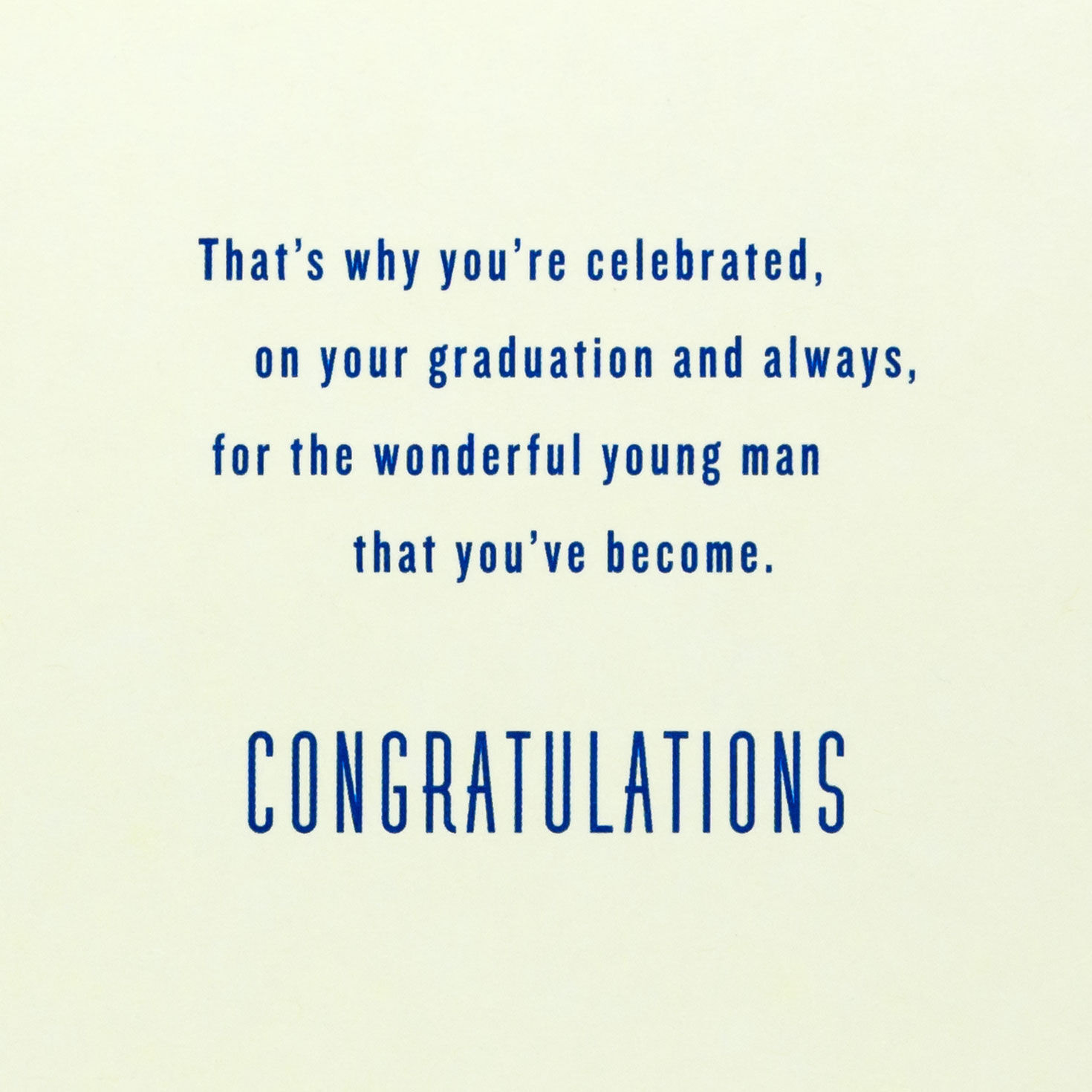 Teal Square and Books Graduation Card for Grandson Sentiment image number 3