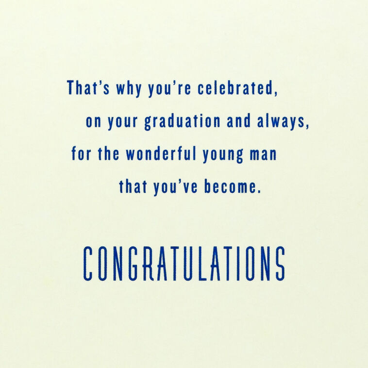 grad card wording Designer Greetings The Future Belongs to You Circular Banner with Purple Foil Leaves Bordered Graduation Congratulations for Godson : Office Products Graudation Congratulations Card, There Are
