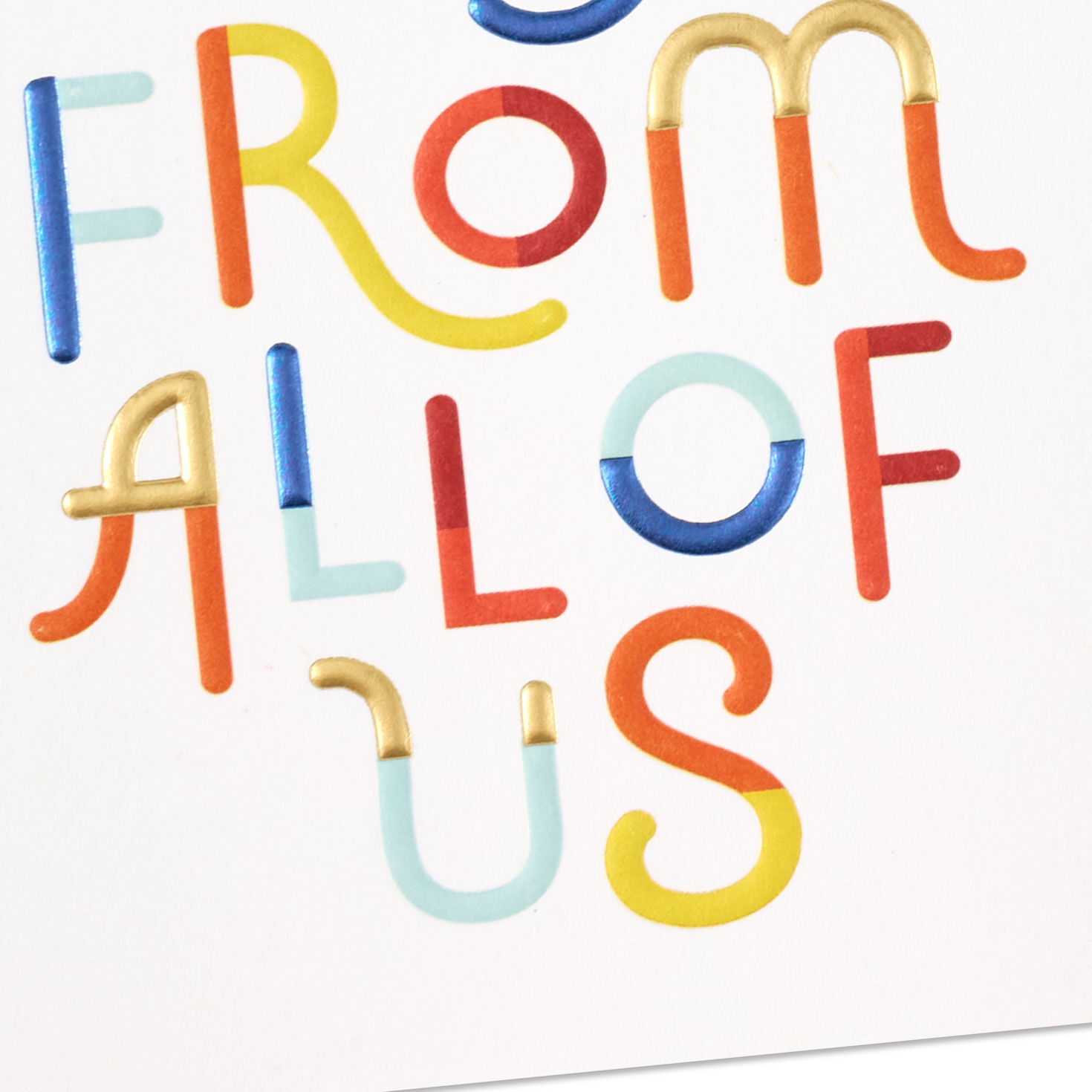 Modern Rainbow Lettering on White Boss's Day Card Open card with envelope image number 6