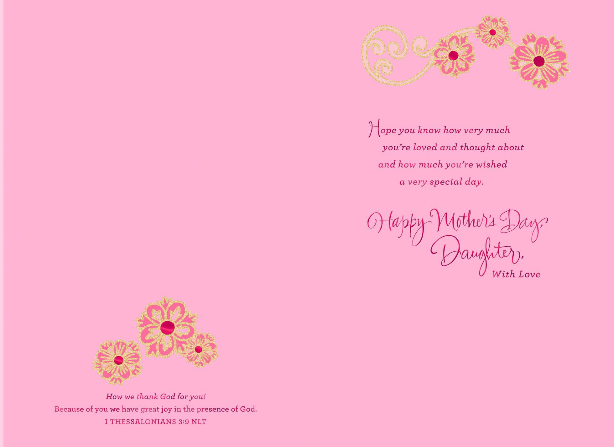 Paisley Flowers Mother's Day Card for Daughter