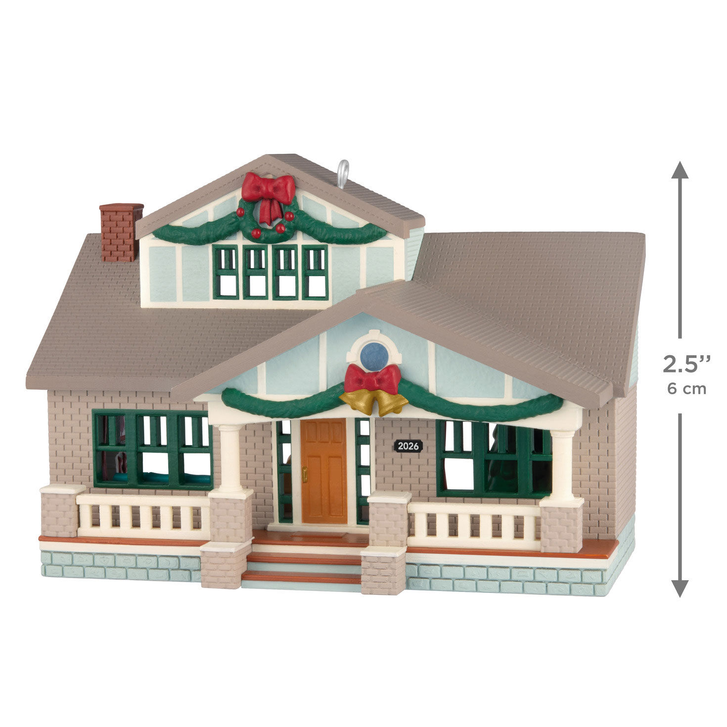 Arts & Crafts House Keepsake Ornament measurement image number 3