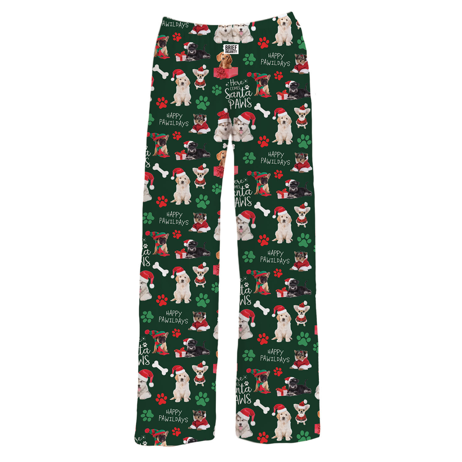 Brief Insanity Here Comes Santa Paws Lounge Pants Loungewear Hallmark