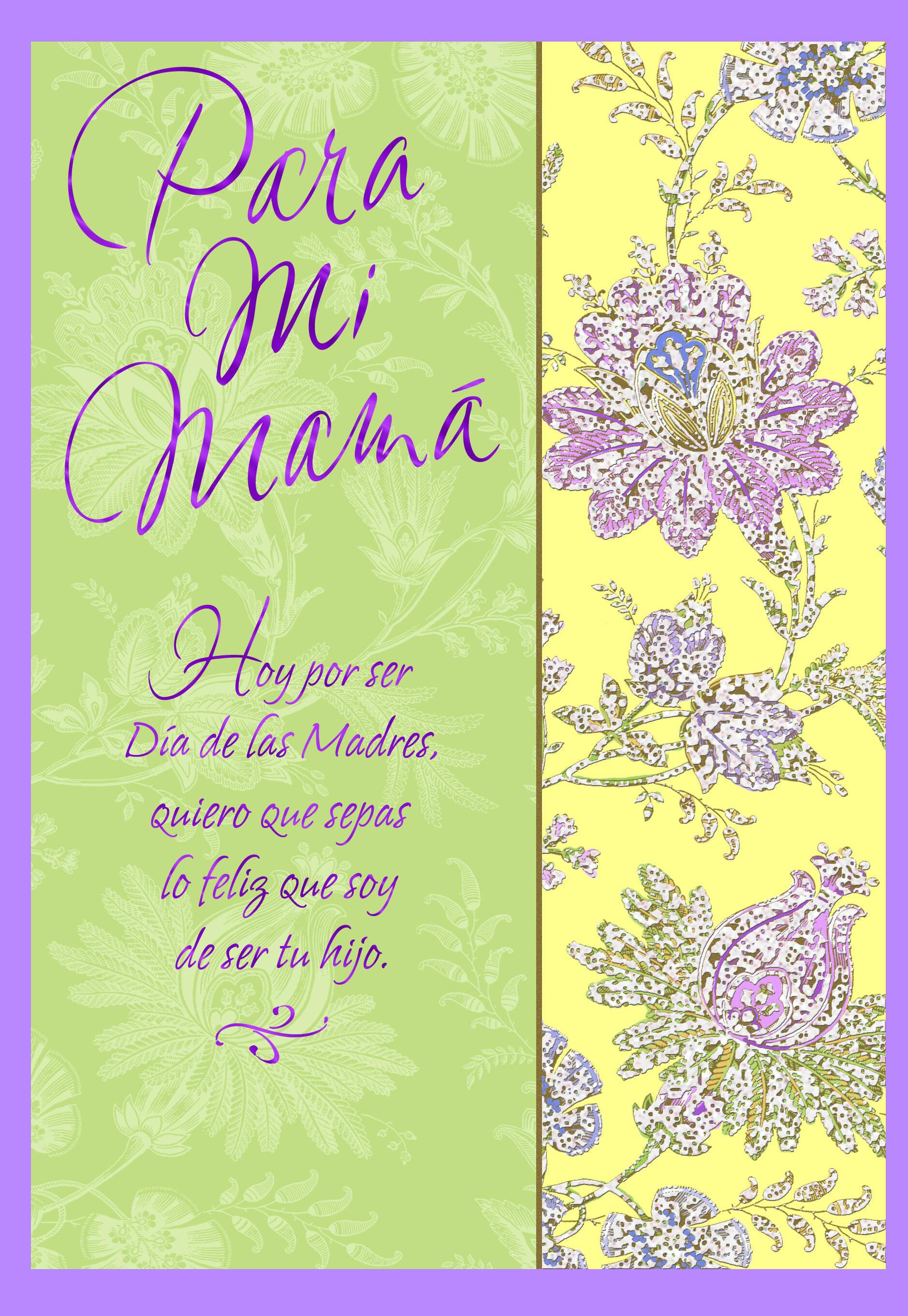 Happy to Be Your Son Spanish-Language Mother's Day Card
