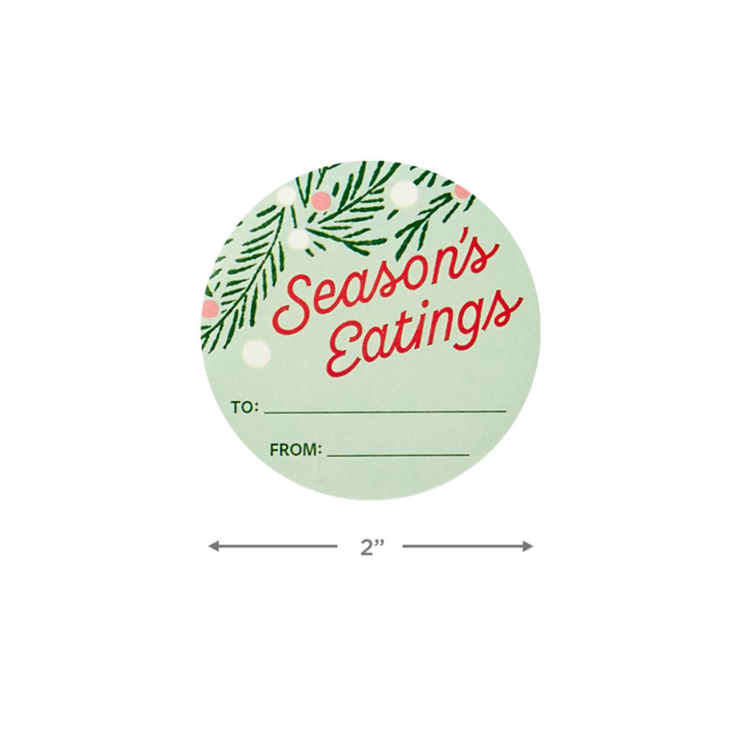 Made With Love Christmas Gift Tag Stickers measurement image number 3