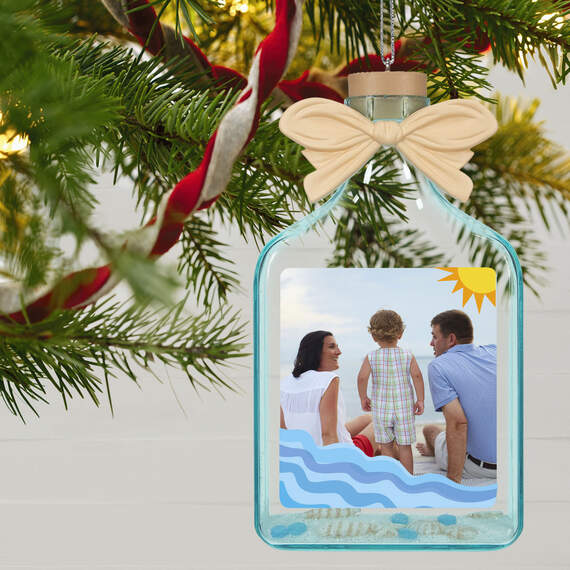 A Day at the Beach Sun & Waves Personalized Photo Ornament, , large image number 2
