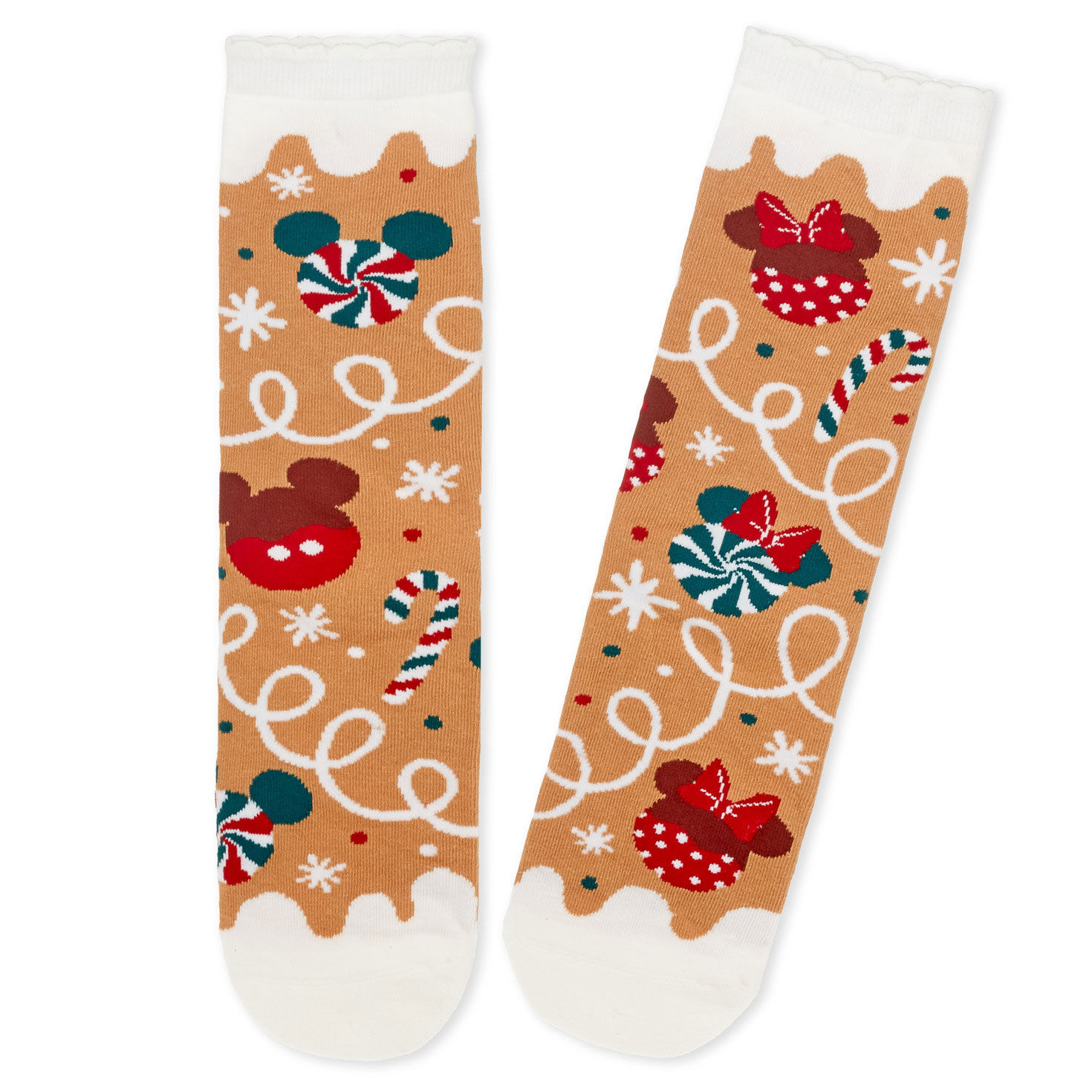 Disney Mickey and Minnie Icons Gingerbread Socks for only USD 16.99 | Hallmark