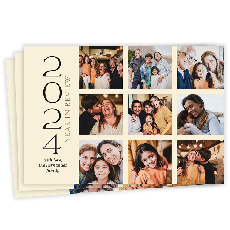 2024 Year in Review Flat Holiday Photo Card