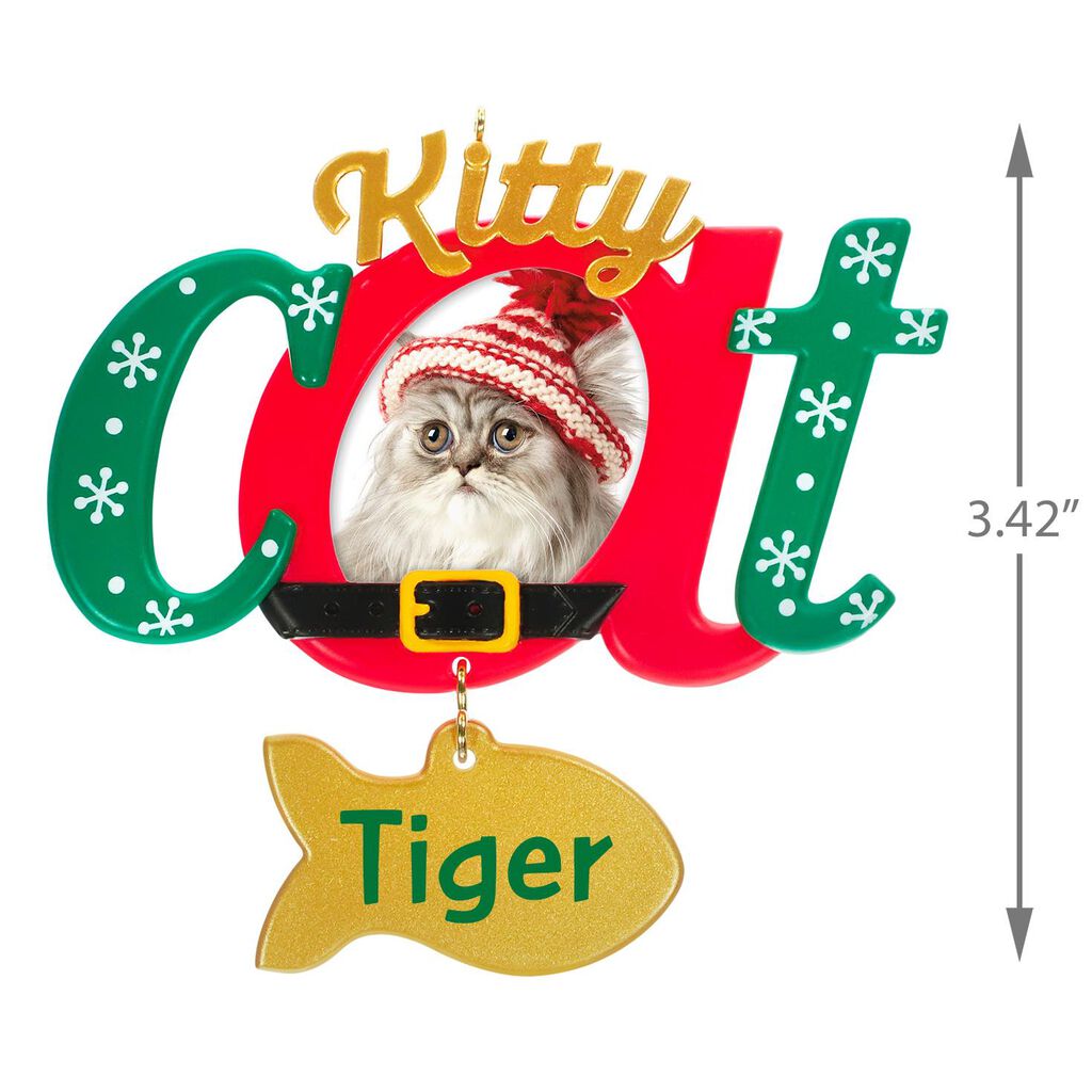 Kitty Cat Photo Frame Personalized Ornament Personalized