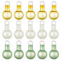 Mini Festive Gold, White and Green Glass Ornaments, Set of 15, , large image number 1