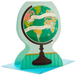 Worldly Adventure Stand Up Jumbo Retirement Card, 16", Worldly Adventure Stand Up Jumbo Retirement Card, 16", , large