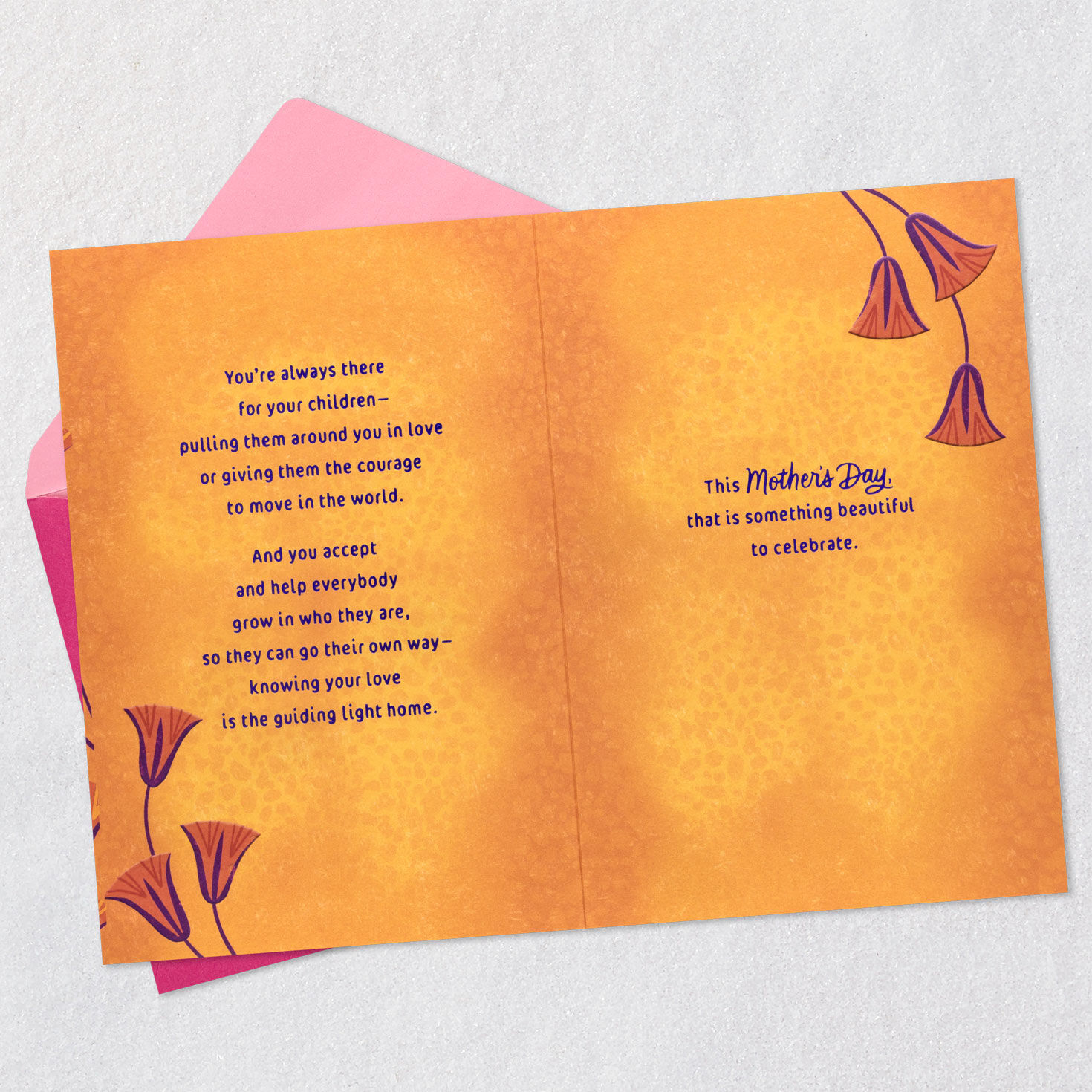 Black Daughter in Pink Dress Mother's Day Card Open card with envelope image number 4