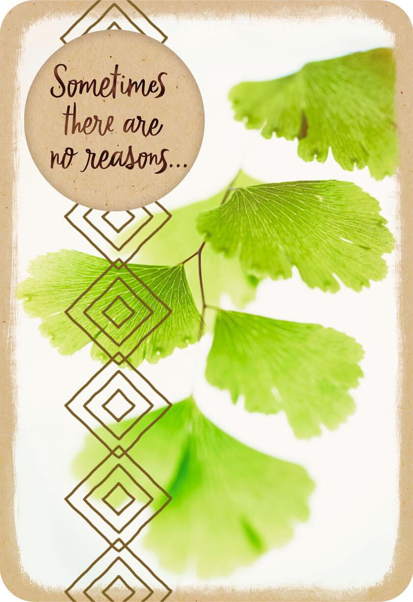 Gingko Leaves Only Caring Thinking of You Card