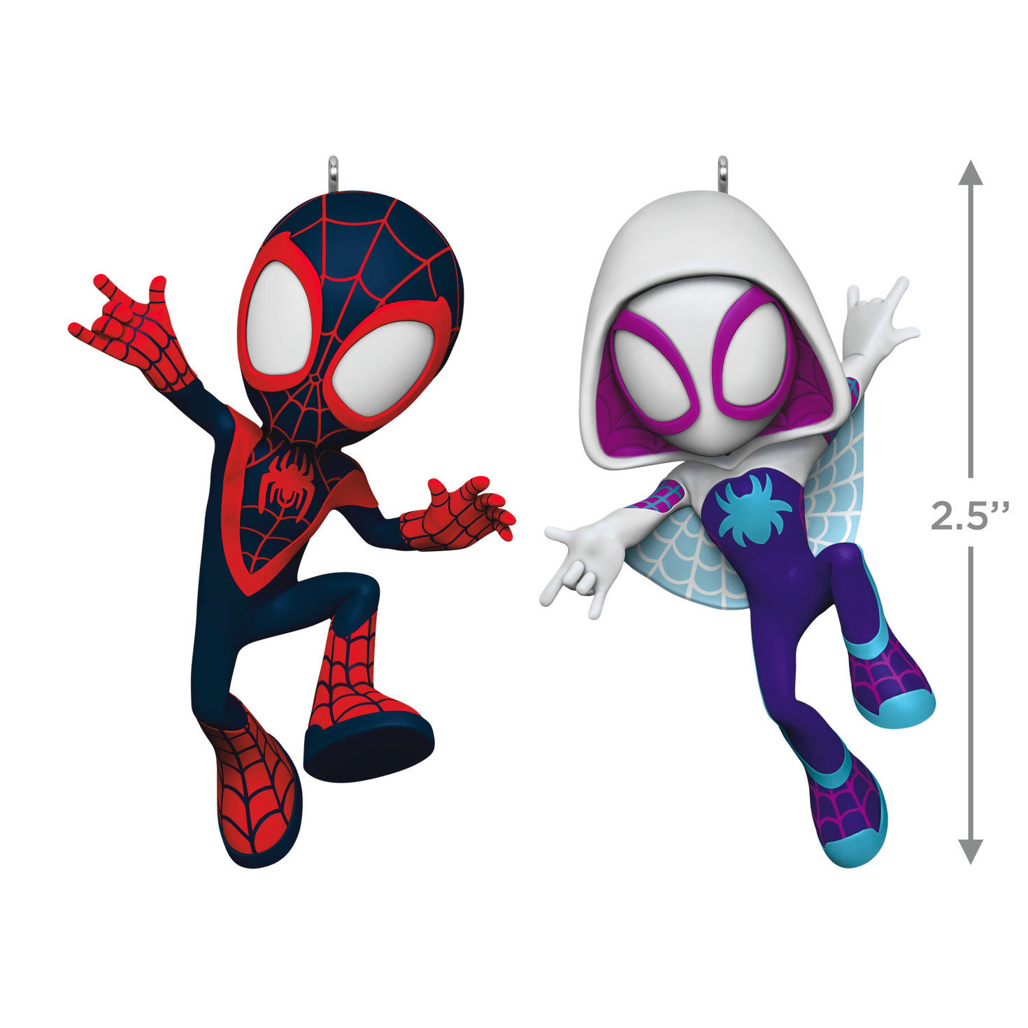 Spidey Friends Spin and Ghost-Spider Ornaments measurement image number 3