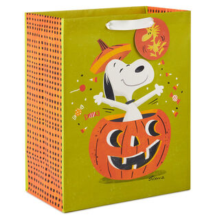 13" Peanuts® Snoopy in Pumpkin Large Halloween Gift Bag