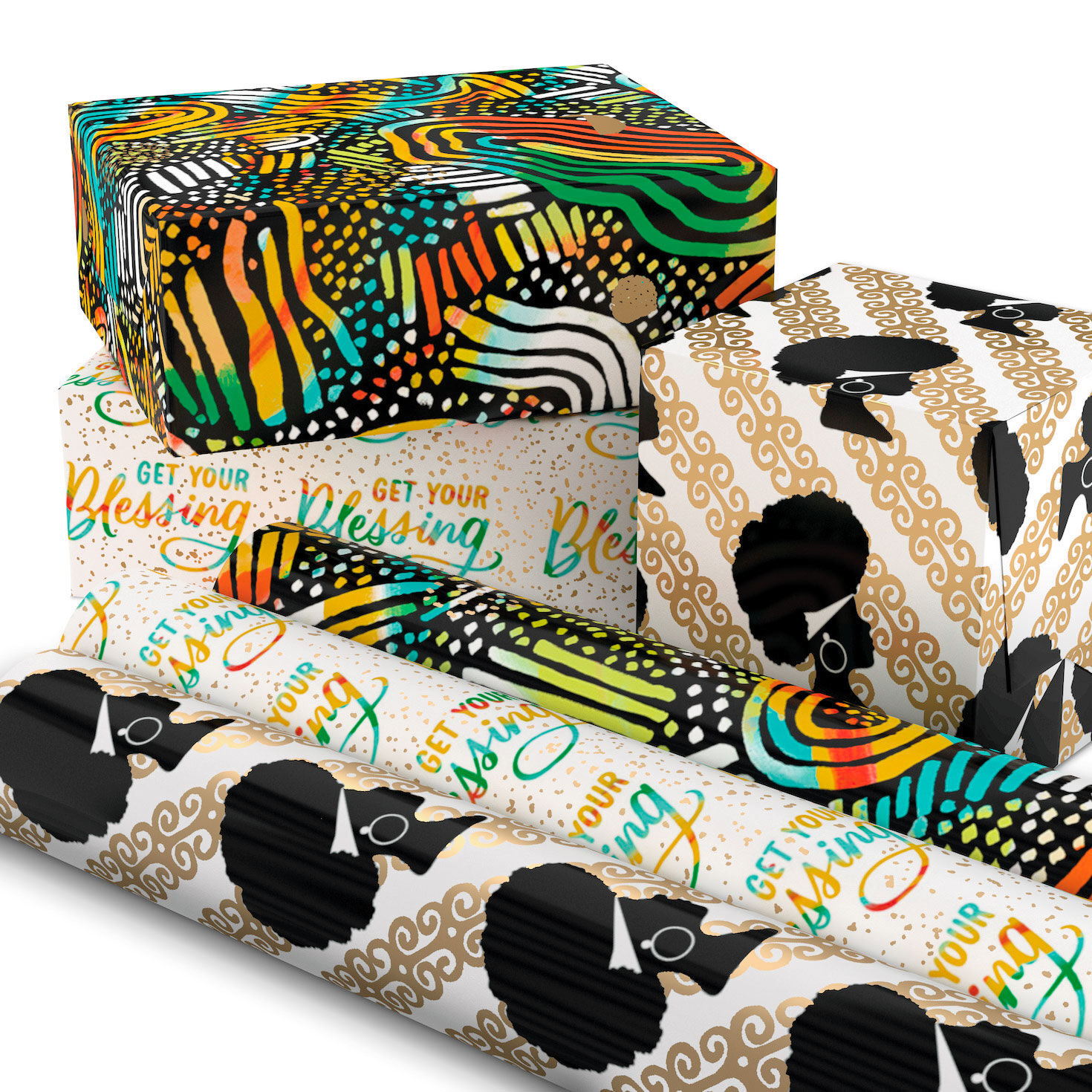 Get Your Blessing 3-Pack Assorted Wrapping Paper, 75 sq. ft. total, , large image number 2