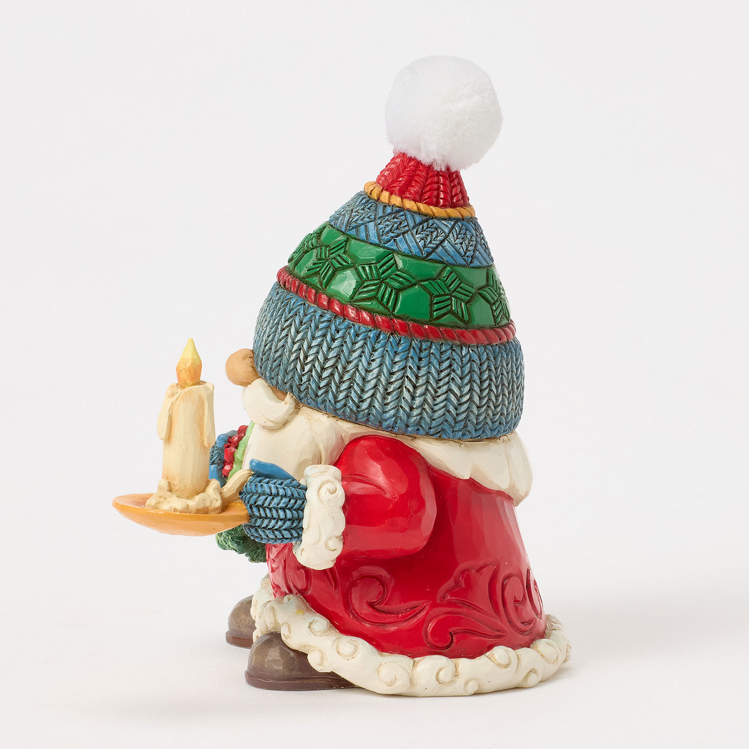 Jim Shore Holiday Gnome With Candlestick Figurine side image number 3