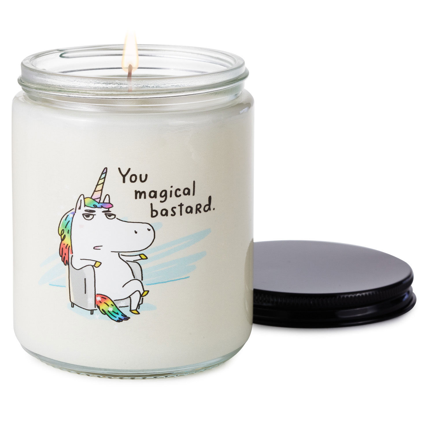Unicorn You Magical Bastard Scented Single-Wick Jar Candle, 7 oz., , large image number 2