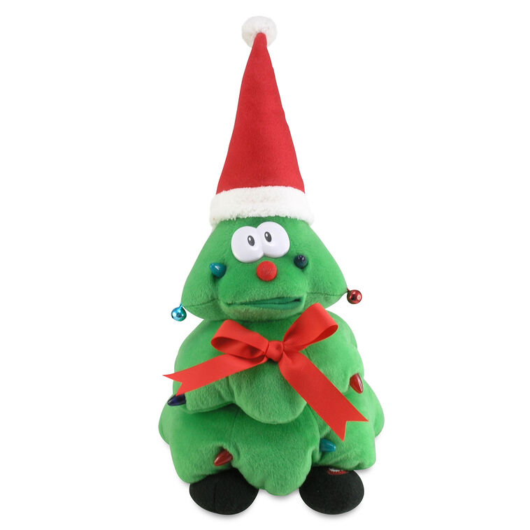 Cuddle Barn Rockin' Robbie Light-Up, Moving and Musical Plush Christmas Tree, 12"