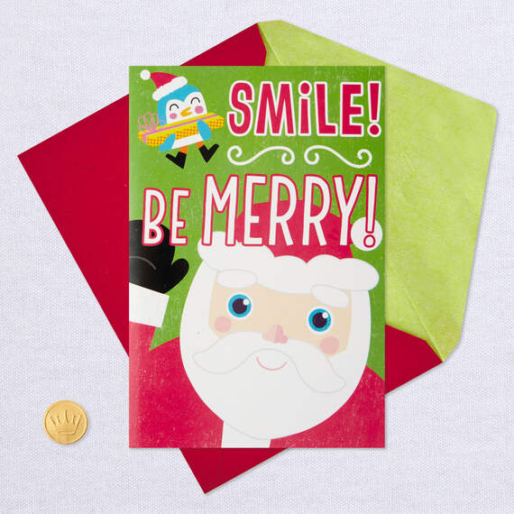 Smiling Santa Pop-Up Musical Christmas Card, , large image number 6