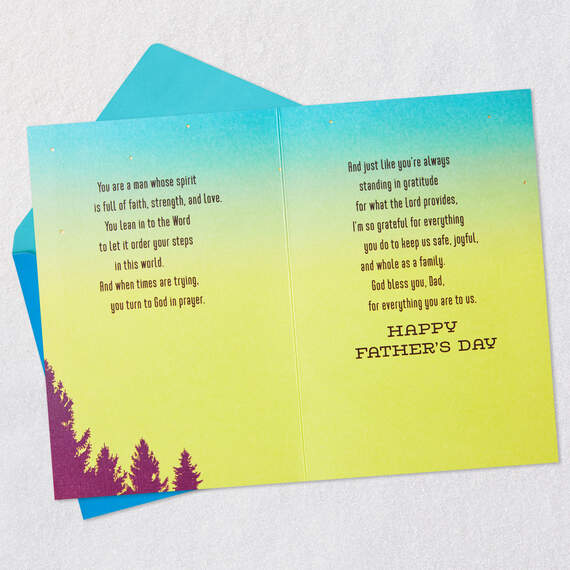 God Bless You Christian Father's Day Card for Dad, , large image number 4