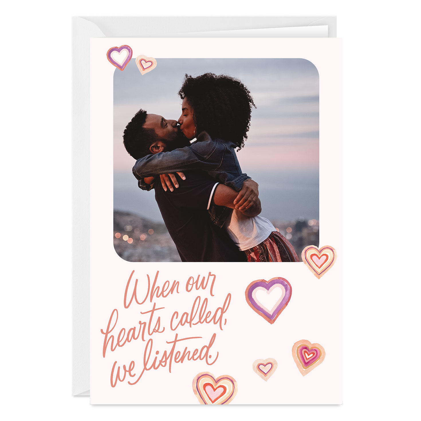 We Listened to Our Hearts Romantic Custom Love Card